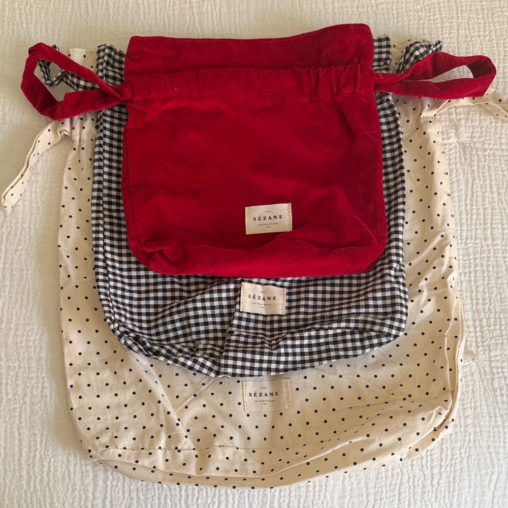 Sezane Set of 3 Pouches